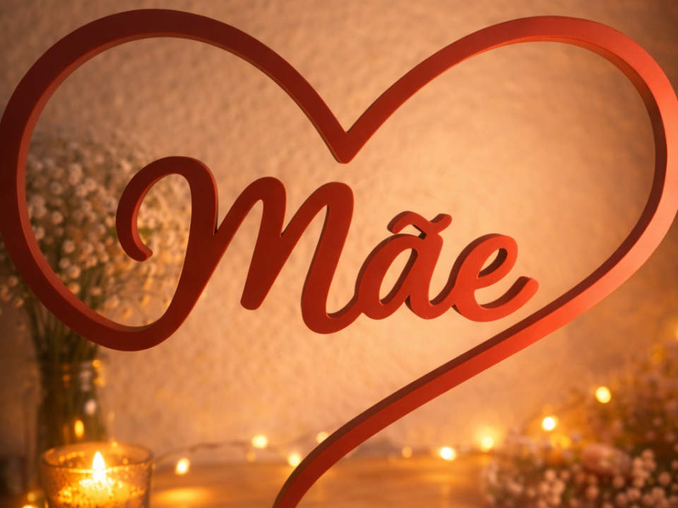 Decoração de Mesa - Coração de Mãe
