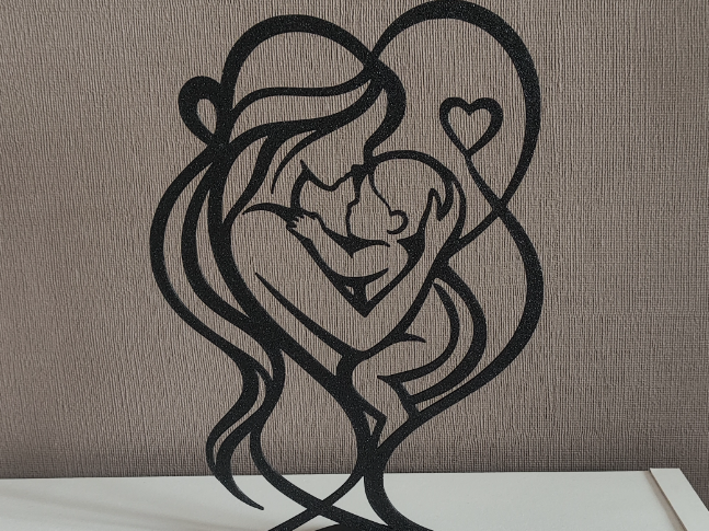 Enfeite de Mesa - Mamãe e Bebê