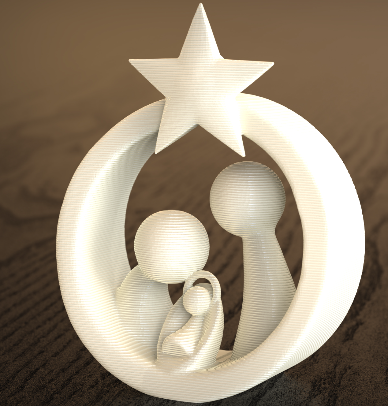 Ornamento De Natal - Presépio Minimalista