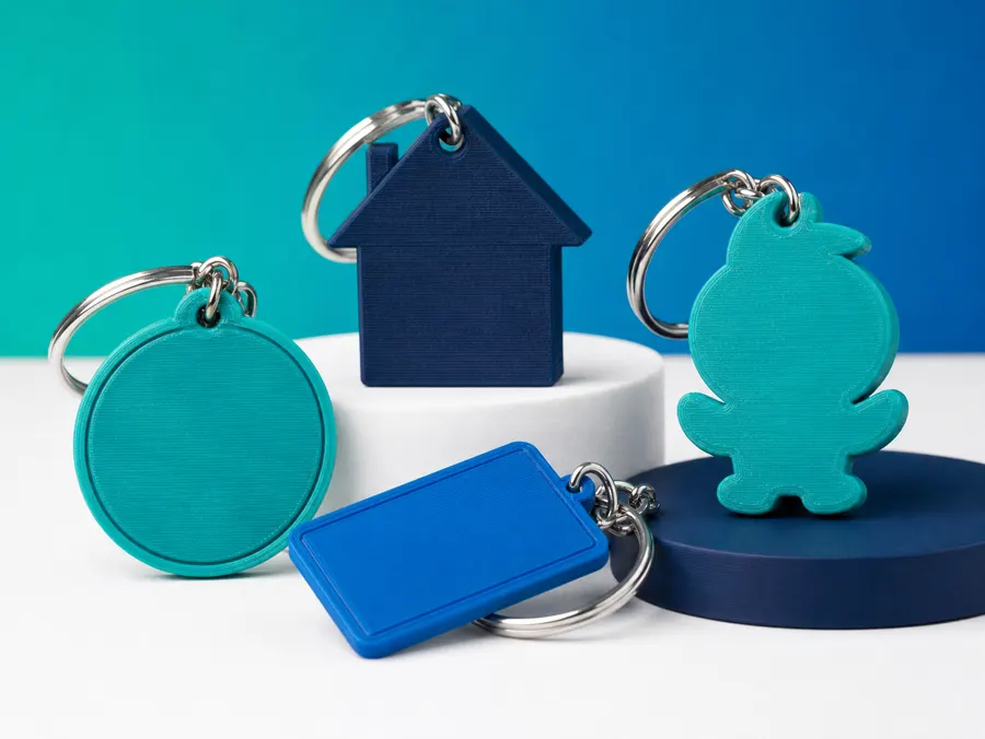 Chaveiros personalizados impressos em 3D