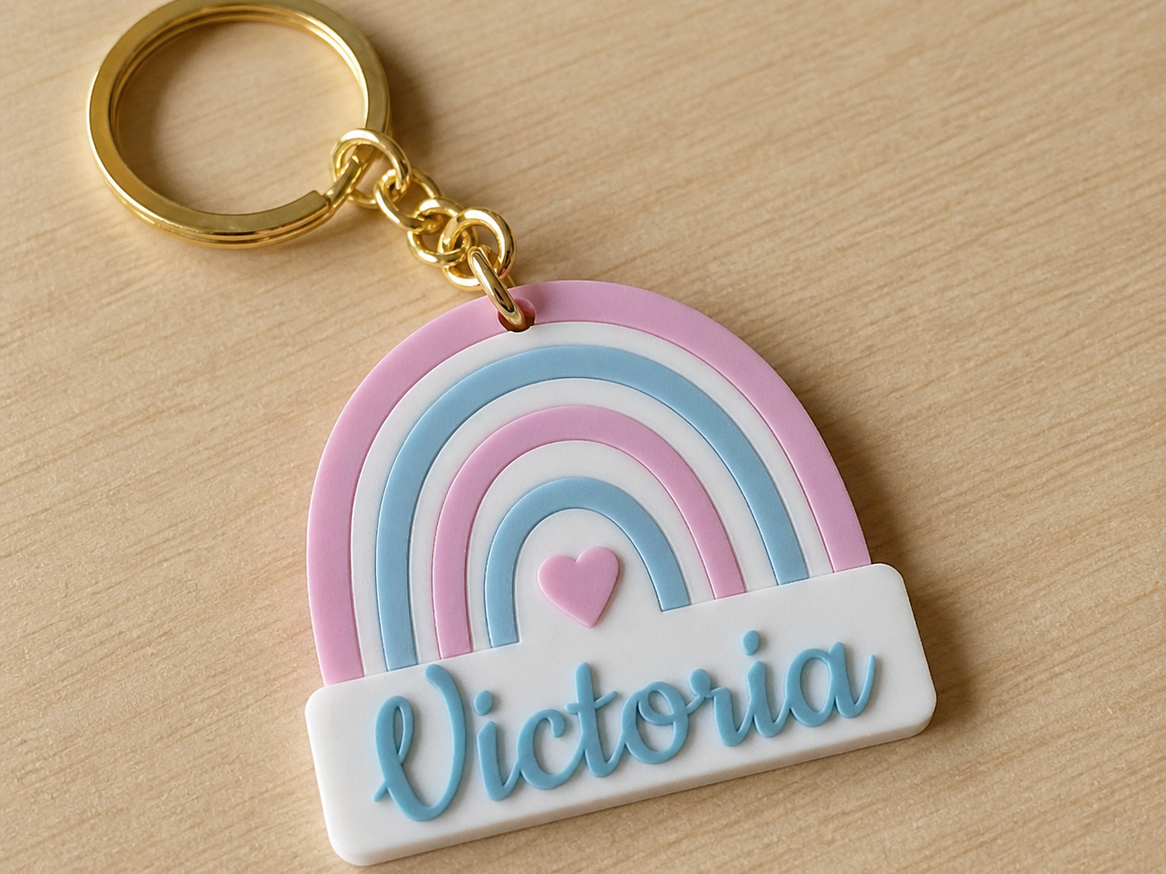 Chaveiro ou Imã de Arco-Íris Personalizável