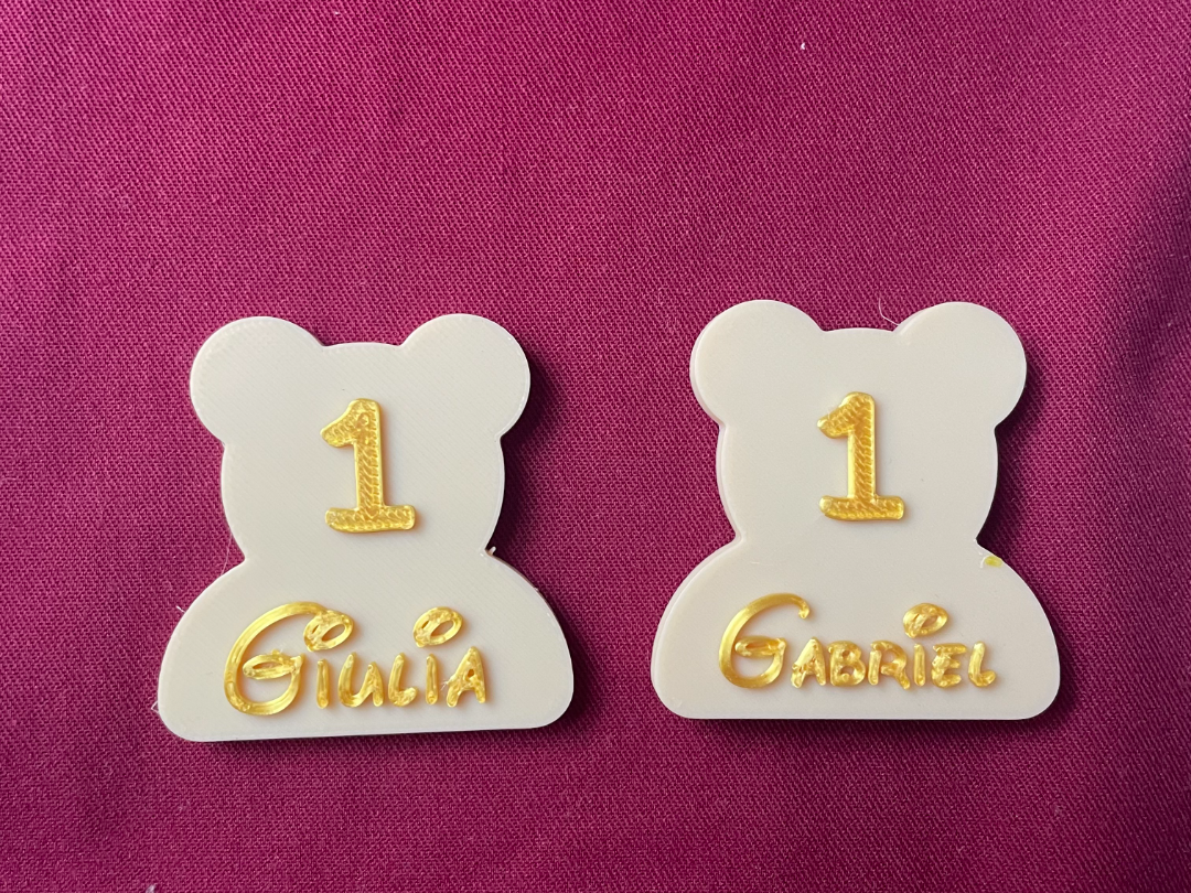 Ímã Ursinho Personalizado 1º Aniversário